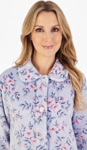 Slenderella Soft Pretty Floral Button Housecoat